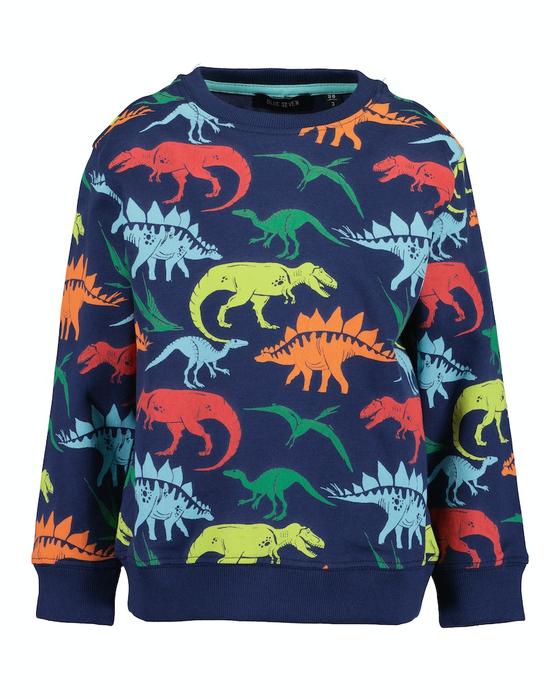 Sweatshirt "Dinos", Baumwolle, ultramarin