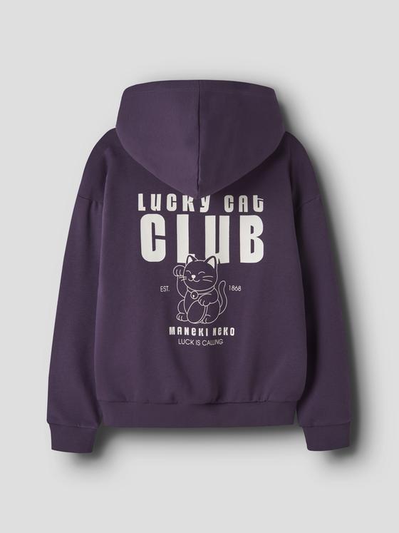 Name It Sweat Hoodie Maneki Neko Navy Cosmos