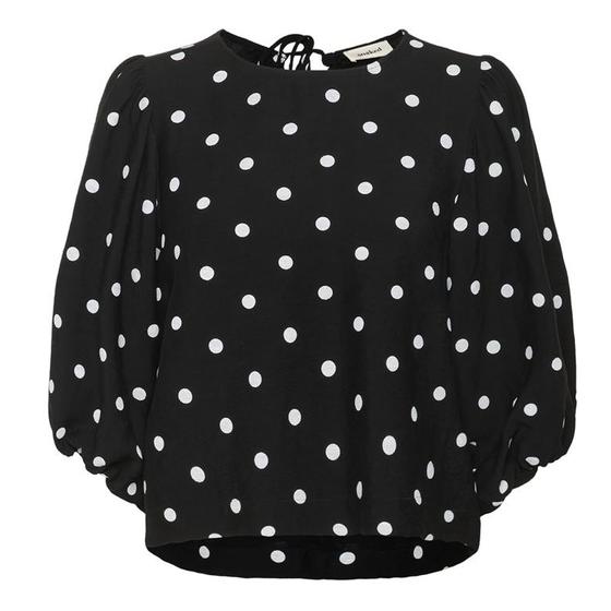 SOAKED Bluse SLIdola 30408753 - schwarz-weiß gepunktet