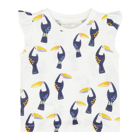 T-Shirt "Toucan" mit Flügelärmeln, Biobaumwolle, GOTS-zertifiziert