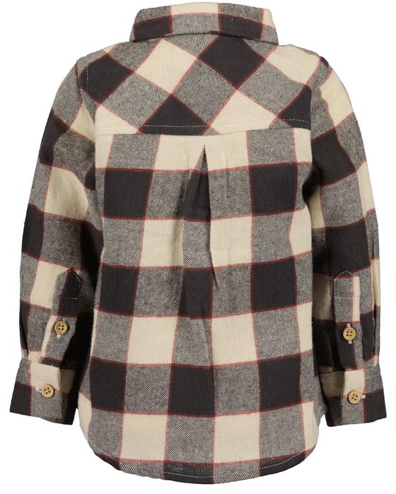 Karo-Hemd, Baumwolle, anthrazit