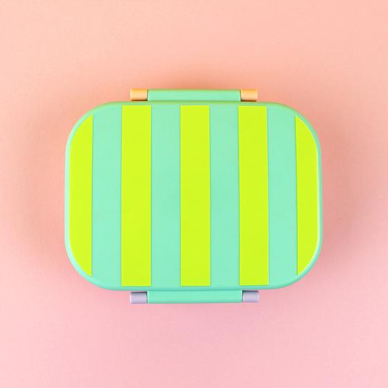 ava&yves Brotdose Lunchbox Stripes Mint Gelb Apricot