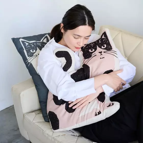 two cats Echino Cotton Linen Canvas zum Taschen nähen bei Spreefee kaufen