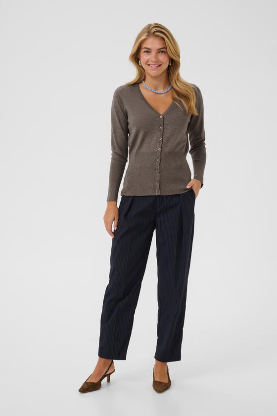 SAINT TROPEZ MilaSZ Slim Cardigan 30515401 - braun melange
