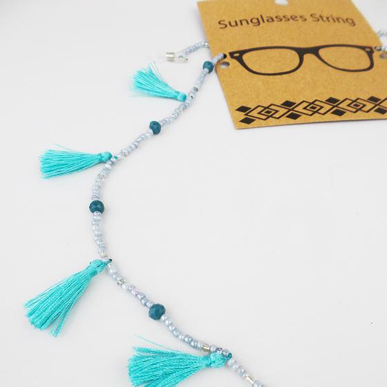 goldmarie Brillenband FRANSEN DEERN hellblau-petrol-eisblau