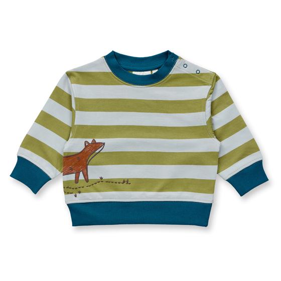 Sweatshirt "SIAM", Biobaumwolle, GOTS-zertifiziert, olive/grey