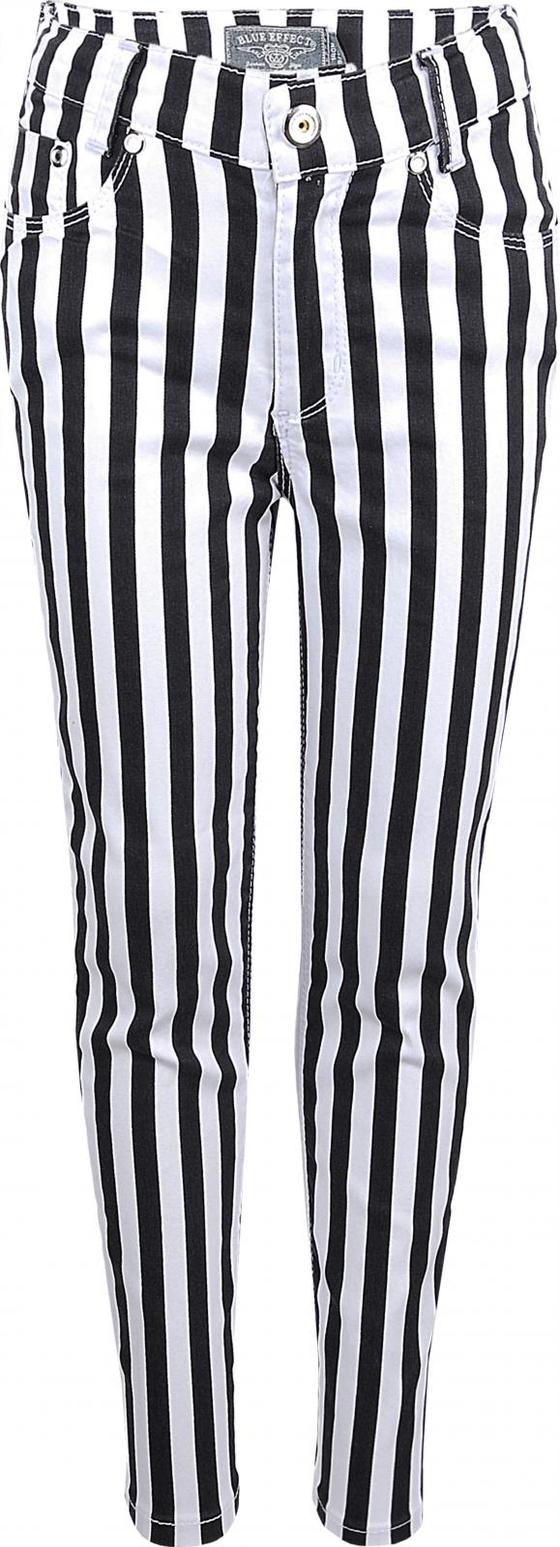 7/8-High-waist-Hose, Röhre, schwarz-weiß