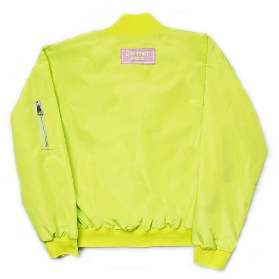goldmarie Blouson Jacke LOVE PEACE MOIN  - neon gelb 