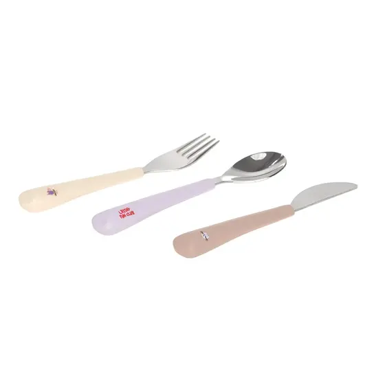 Lässig Kinderbesteck - Cutlery mit Silikongriff Tiny Team Katze 