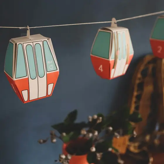 Adventskalender Gondeln GELB