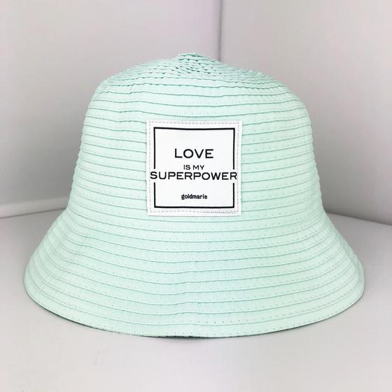 goldmarie Bucket Hat Hut LOVE IS MY SUPERPOWER mint 