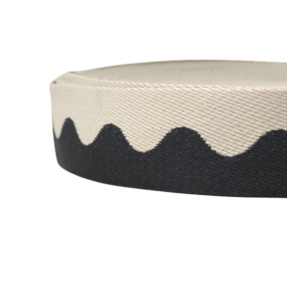 Gurtband Wave schwarz weiß 
