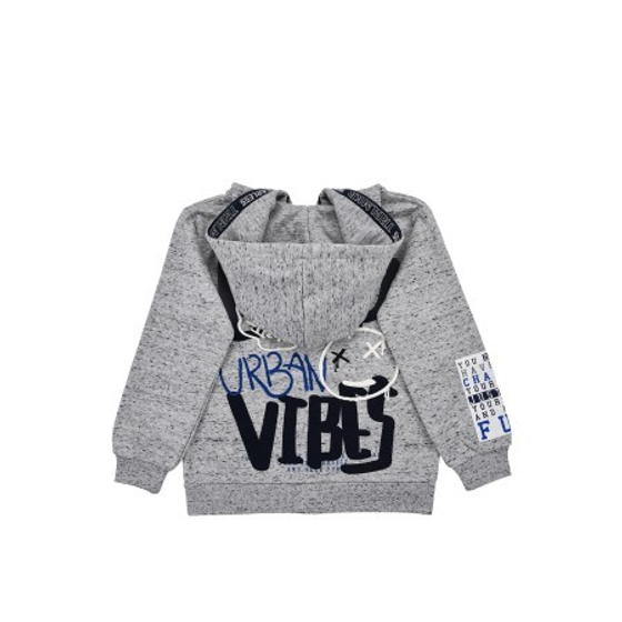Sweatjacke "Good Vibes", grey-melange