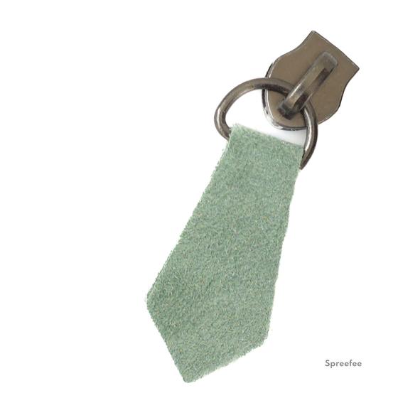 Design Leder-Zipper verschiedene Formen  - mint