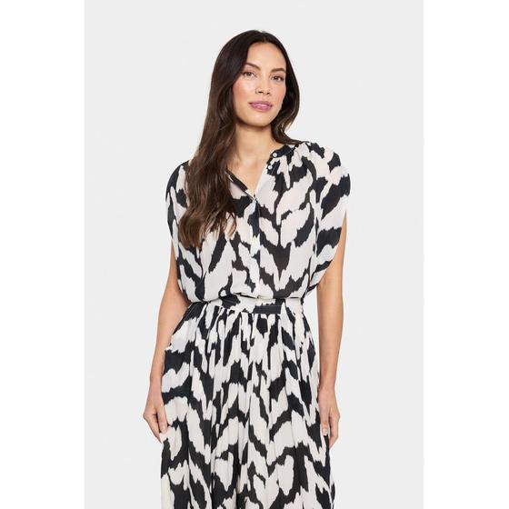 SAINT TROPEZ Blusen Top KelsieSZ 30514026 - gemustert - schwarz-weiß 