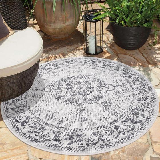 DUO Rug wendbarer Teppich silber grau