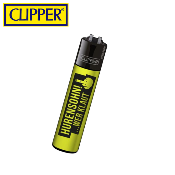 Feuerzeug, CLIPPER®, Hurensohn, Gelb