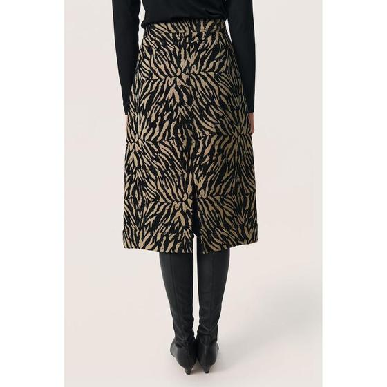 SOAKED IN LUXURY Jacquard Rock SLLYLIA 30407237 - Zebramuster - schwarz-sand