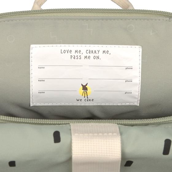 Lässig Kindergartenrucksack Rolltop - Happy Prints Oliv