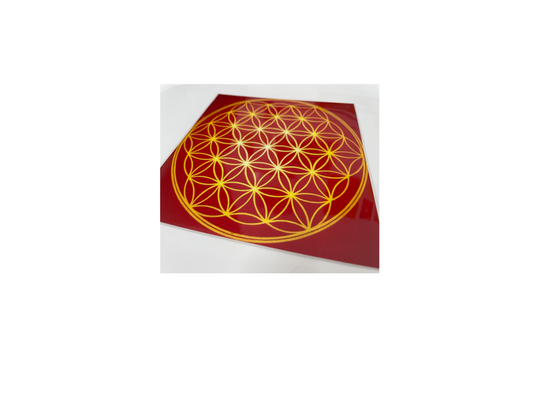 Prana Blume des Lebens - rot (15 x 15cm)