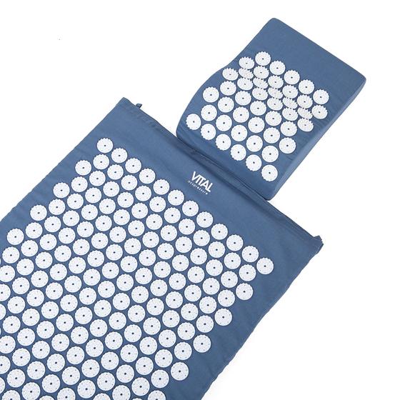 Vital Akupressurmatte & Kissen Set blau