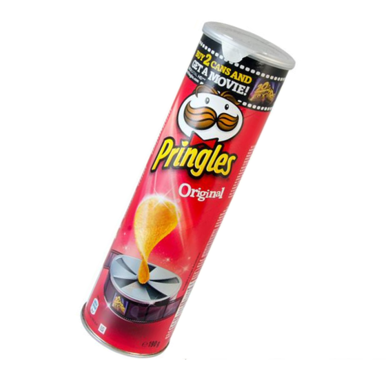 Geheimversteck, Pringles Original, geöffnet und geschlossen