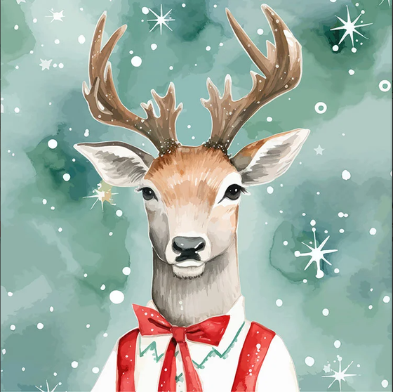 Serviette | Papier-/ Lunchserviette Mr Reindeer