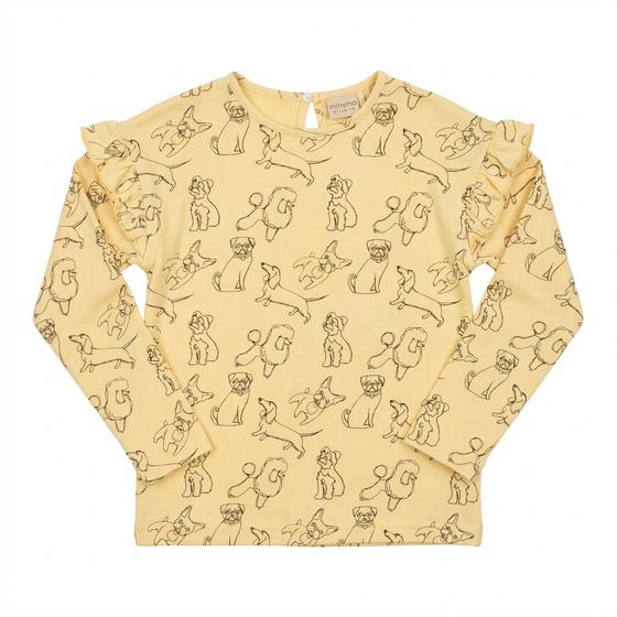 Langarmshirt "Dogs", beige