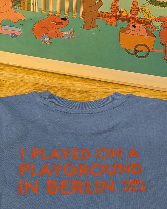 Kids T- Shirt "I Played on a Playground in Berlin", Blue