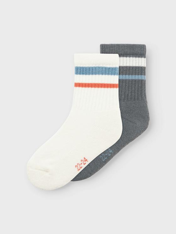 Name It Tennis Socken 2er Pack Cloud Dancer Smoke