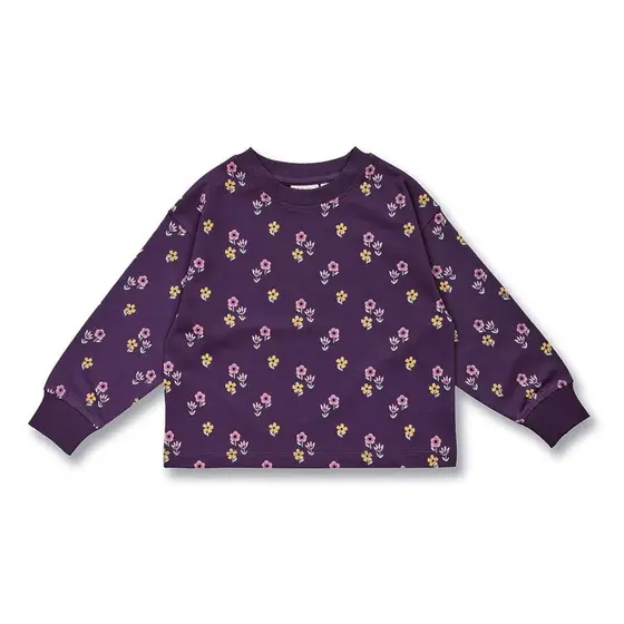 Sense Organics Sweatshirt Calissa Blumendruck Pflaume