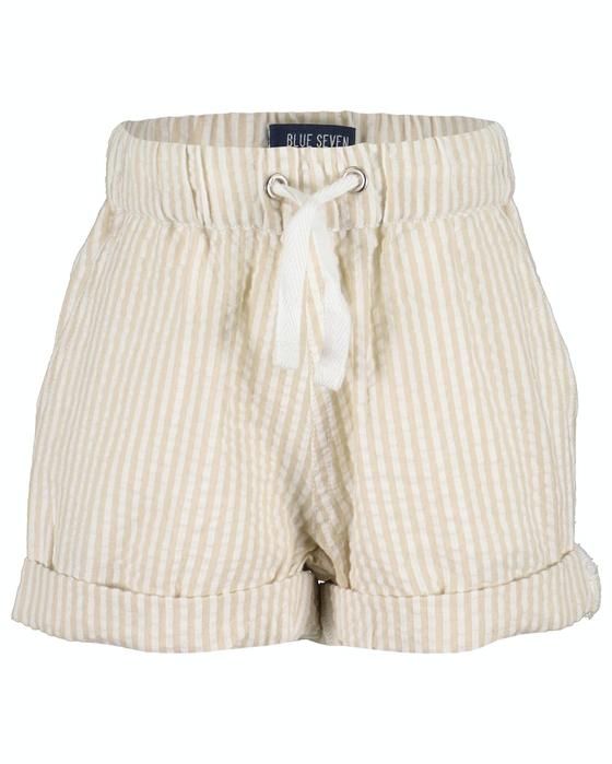 Schlupfshorts, luftige Seersucker-Baumwolle, beige-gestreift