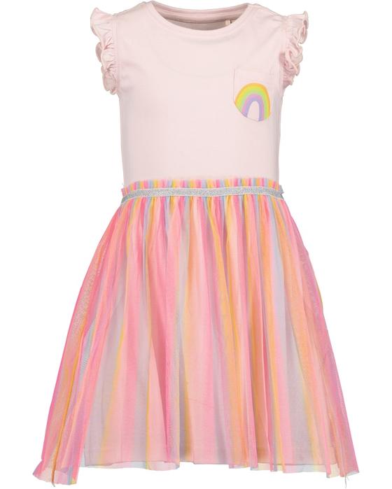 Kleid mit Tüllrock "Regenbogen", Baumwolle, rosa