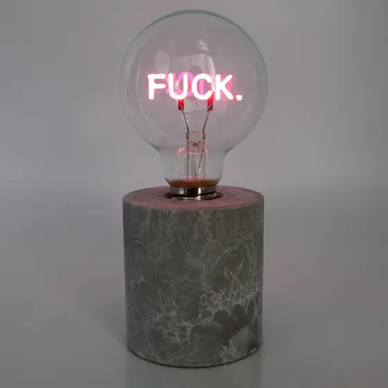 MEA-Living Tischleuchte Lucia FUCK LED-Lampe - batteriebetrieben 