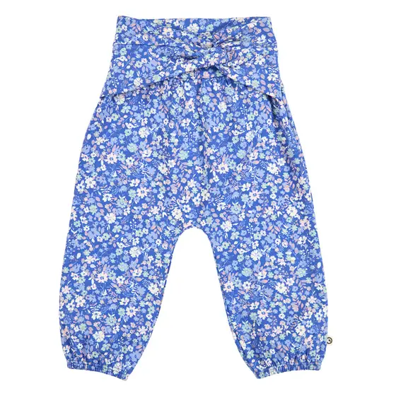 Müsli by Green Cotton Knot Pants Primrose Azure Blue