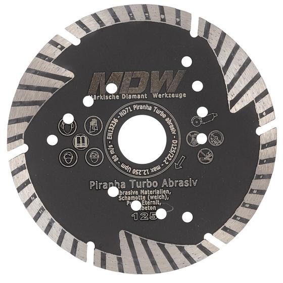 Diamant Trennscheibe <br> Ø 125 - 150 mm <br> Typ Piranha abrasiv <br> für weiche Baustoffe