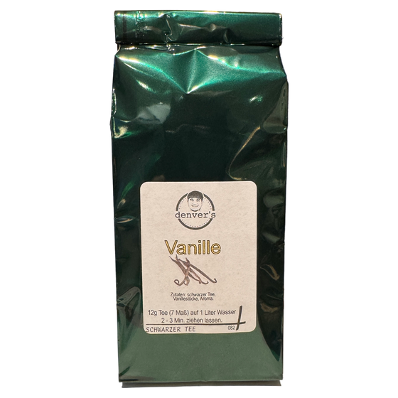 Schwarztee Vanille, 100g Tüte