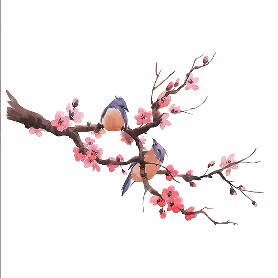 Serviette | Papier-/ Lunchserviette Couple on the Branch