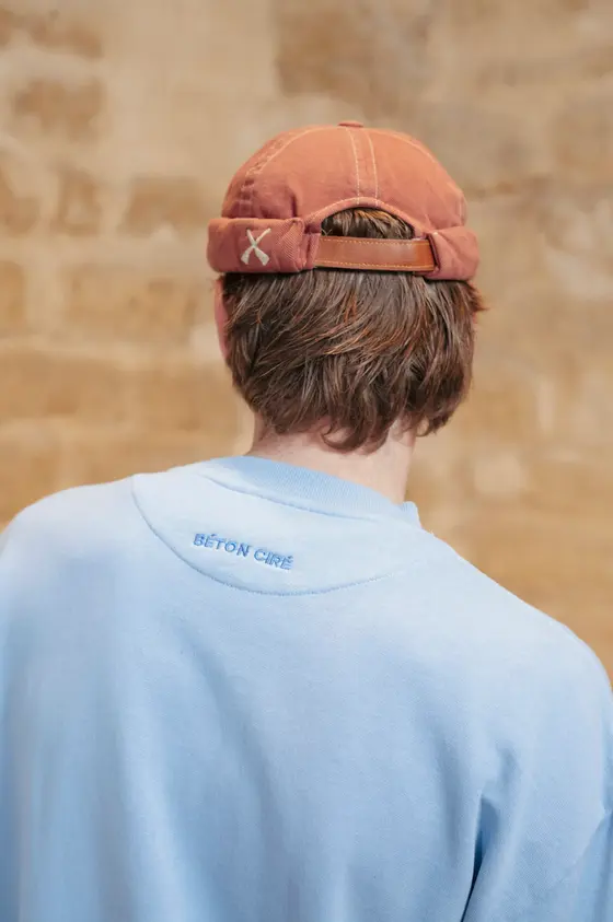Docker Beanie Tobacco Washed Denim von Beton Cire