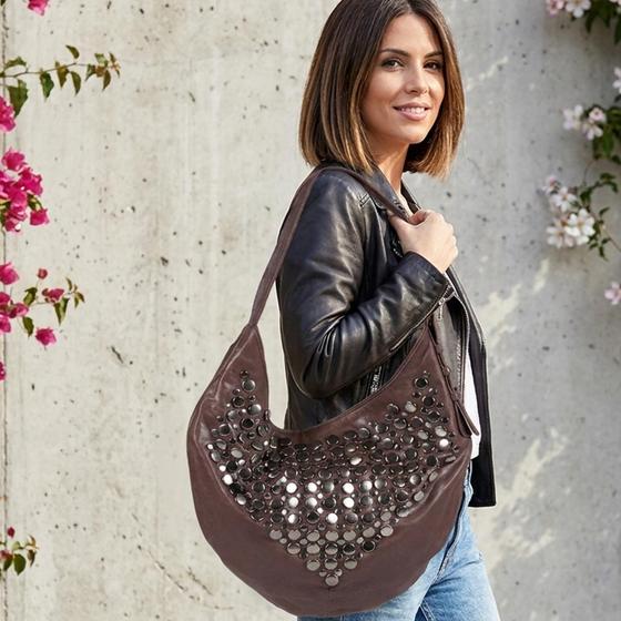goldmarie Handtasche TERRY MOSCH Leder rotbraun