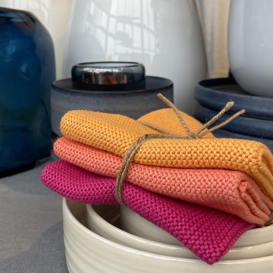 Solwang Design Wischtücher - orange/koralle/pink