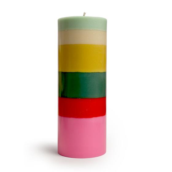 Große bunte Kerze Vorfreude