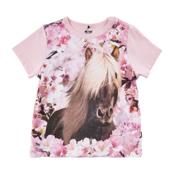 T-Shirt "Pony", hochwertiger Aufdruck, rosa