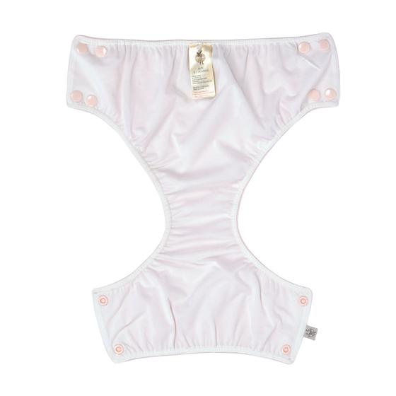 Schwimmwindel mit Druckknöpfen, recyceltes Material, rosa