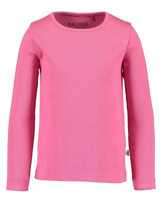 Langarmshirt Basic, reine Baumwolle, pink