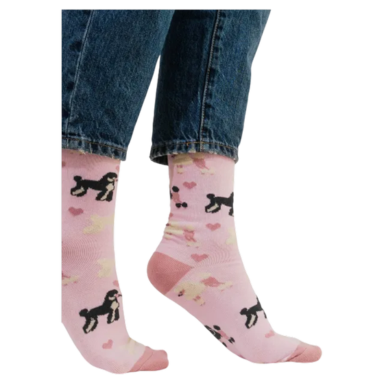 Organic Socken Pudel Blau oder Pink