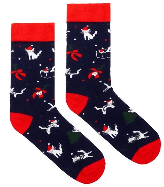 Organic Socken Cats Christmas