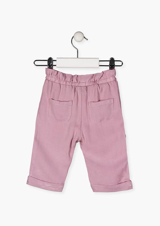 Leichte Sommerhose mit Gummibund, altrosa