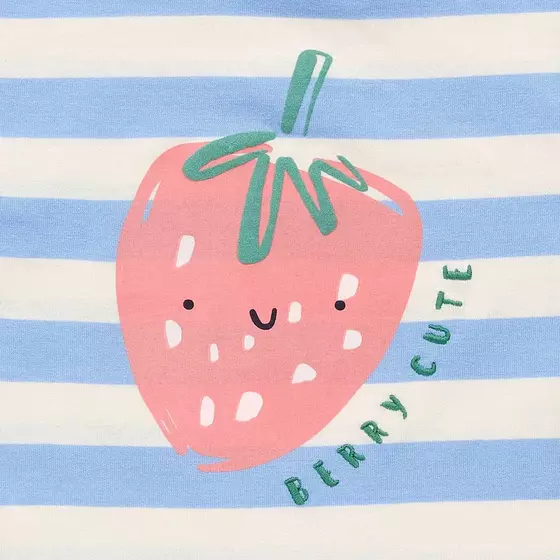 Sense Organics T-Shirt Sophie Strawberry Hyacinth Stripe