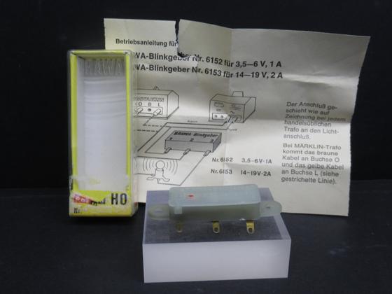 Brawa 6152 Blinkgeber für Glühlampen Spur H0+N OVP